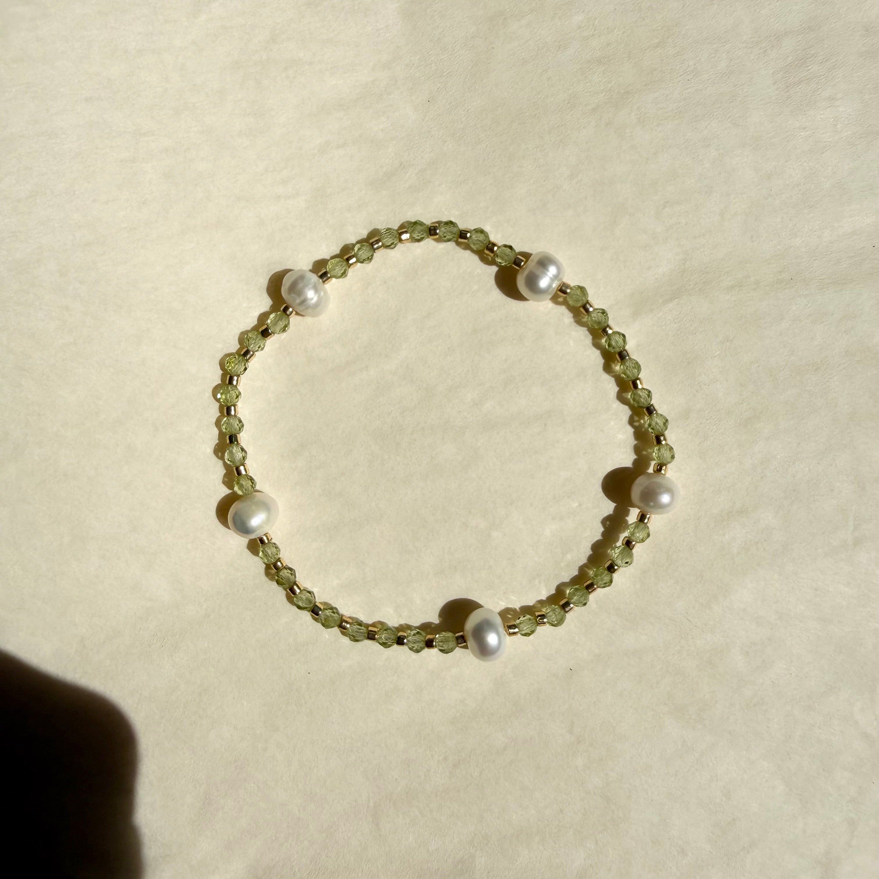 peridot bracelet