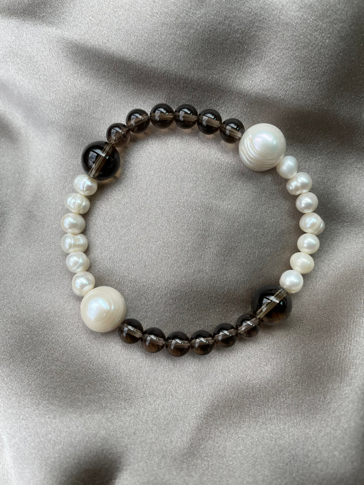 Yin Yang Smoky Quartz Bracelet