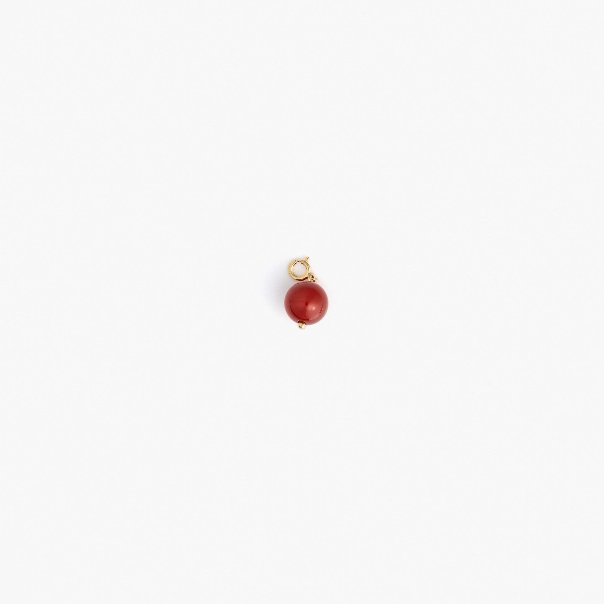 Carnelian Charm in 18 k Goldplated Silver