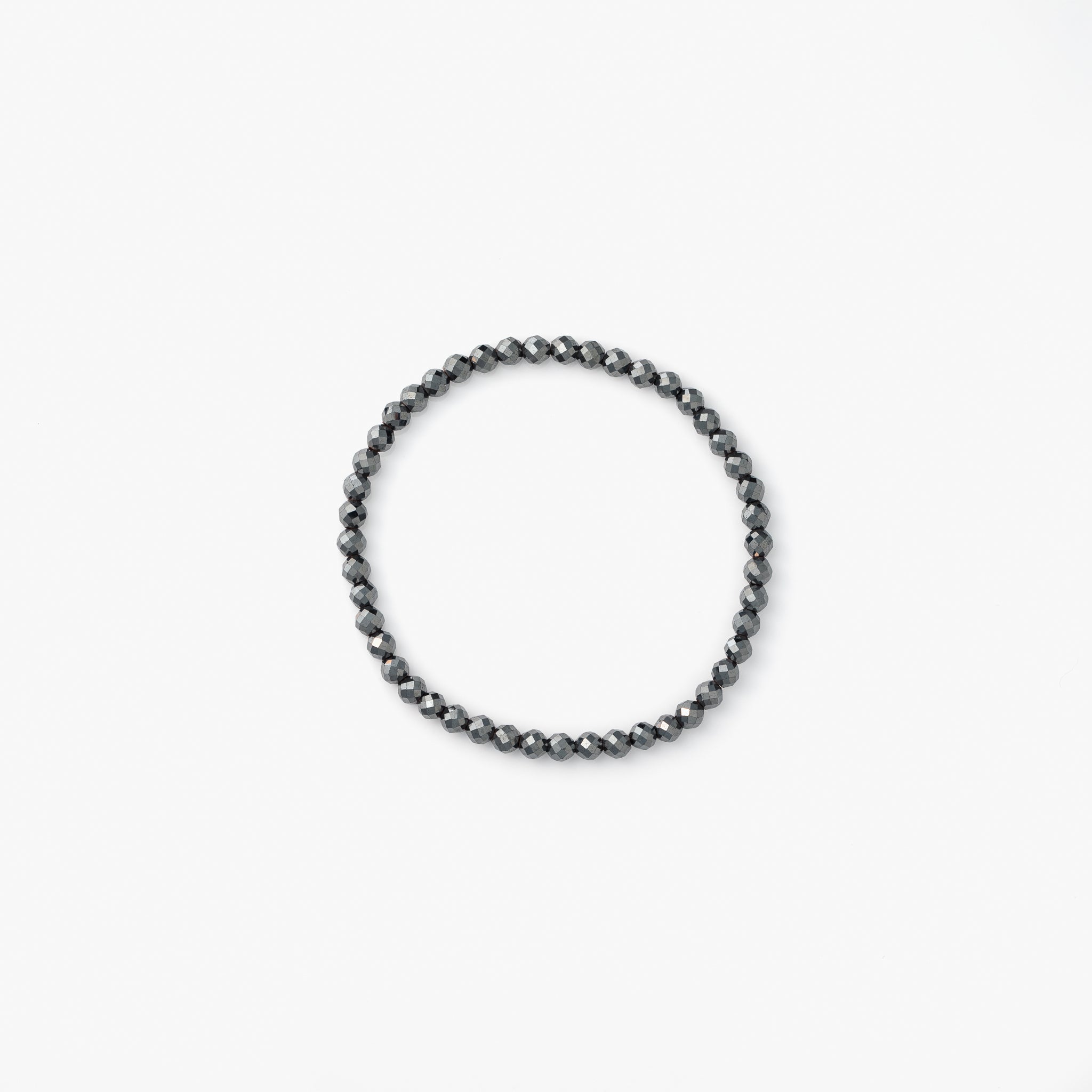 EARTHBOUND Hematite Faceted Bracelet 4mm