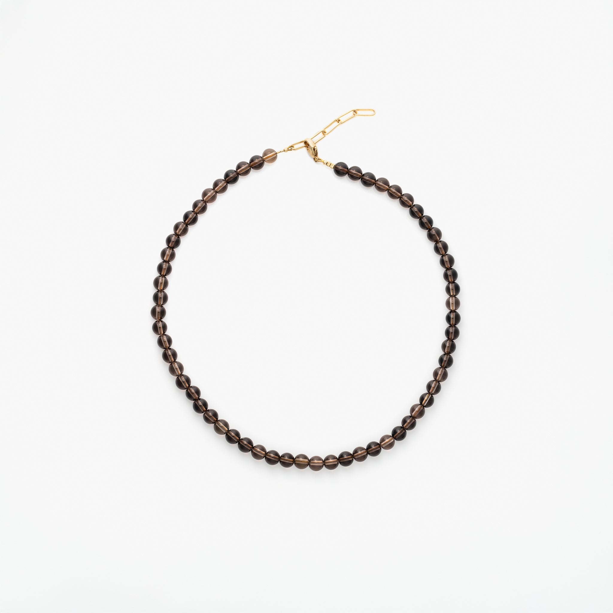 EARTH smoky quartz 6 mm Necklace