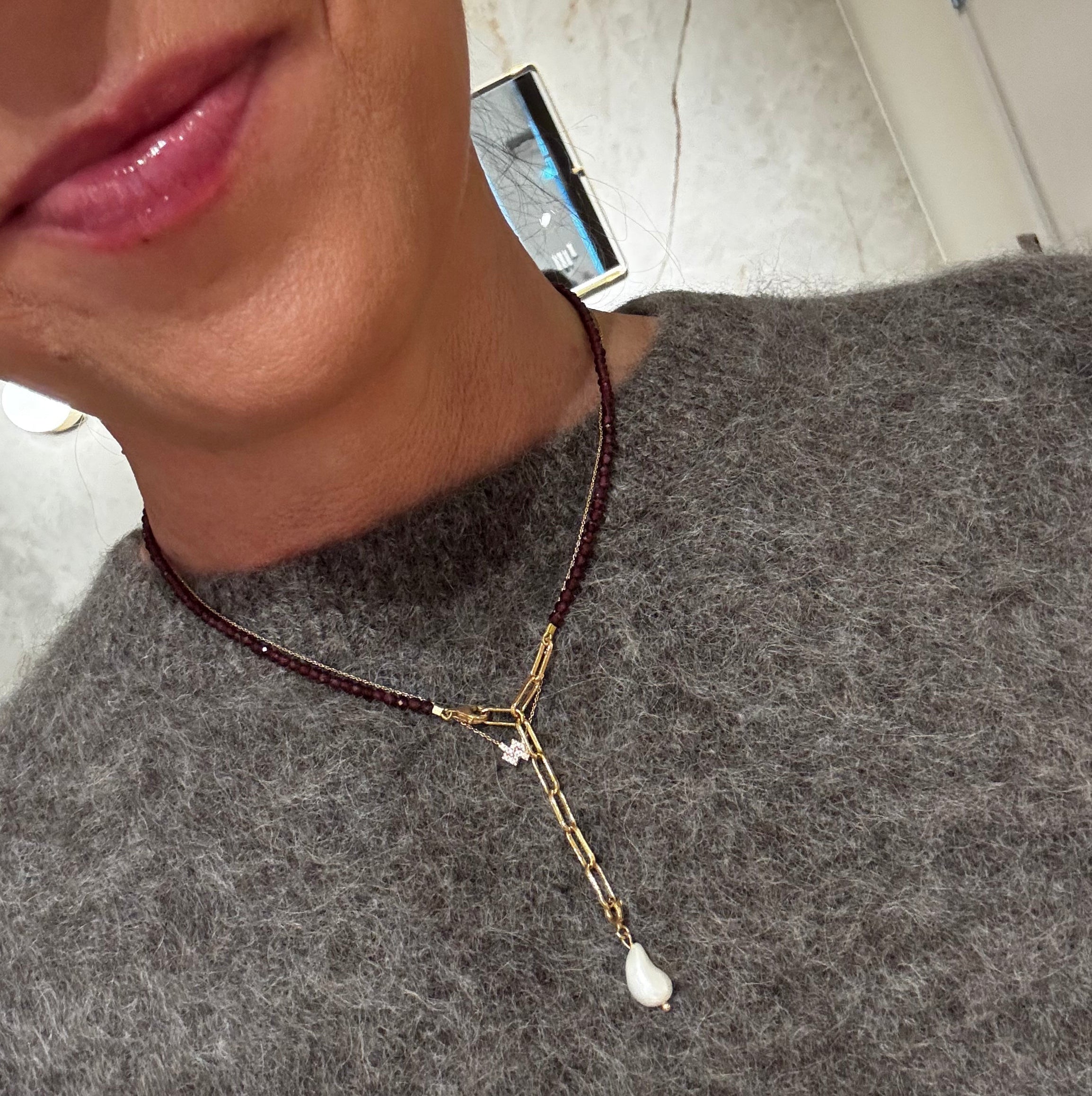 Lux Garnet Necklace
