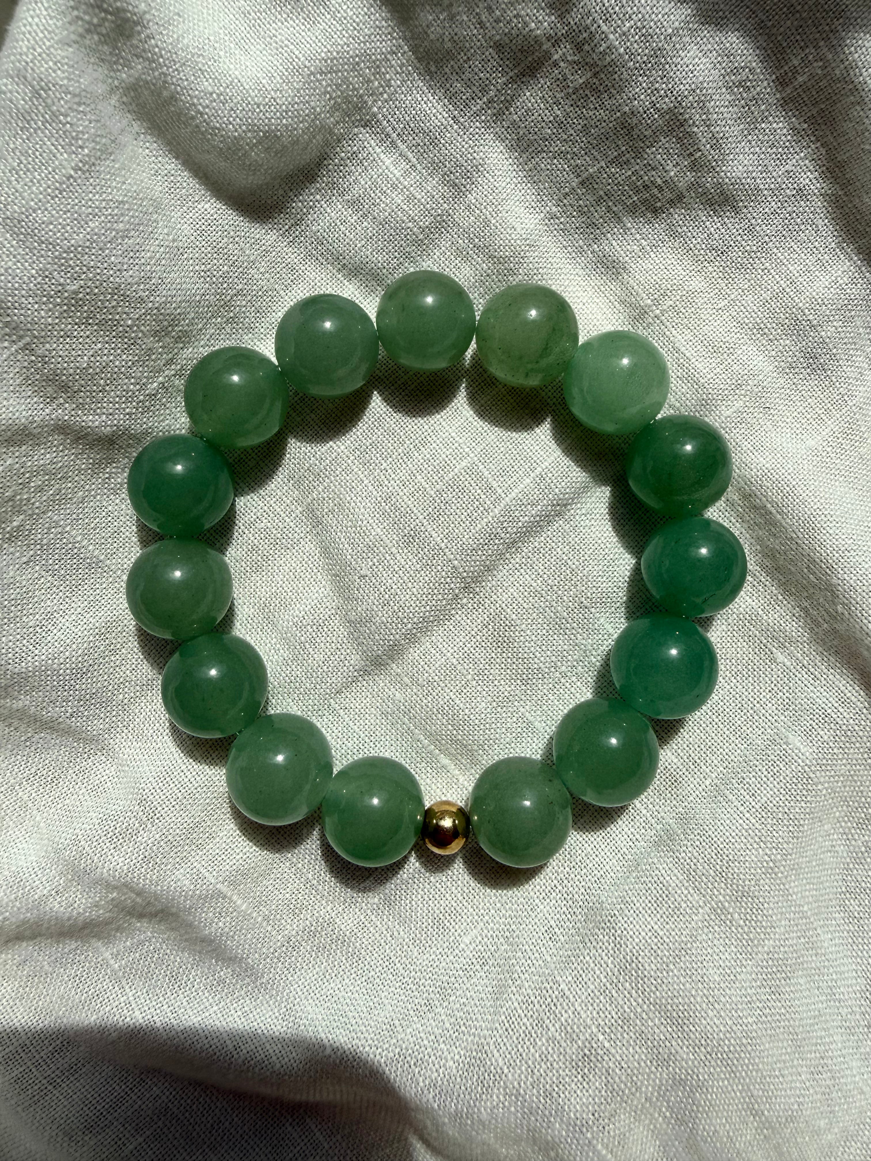 Green Aventurine Boss Bracelet