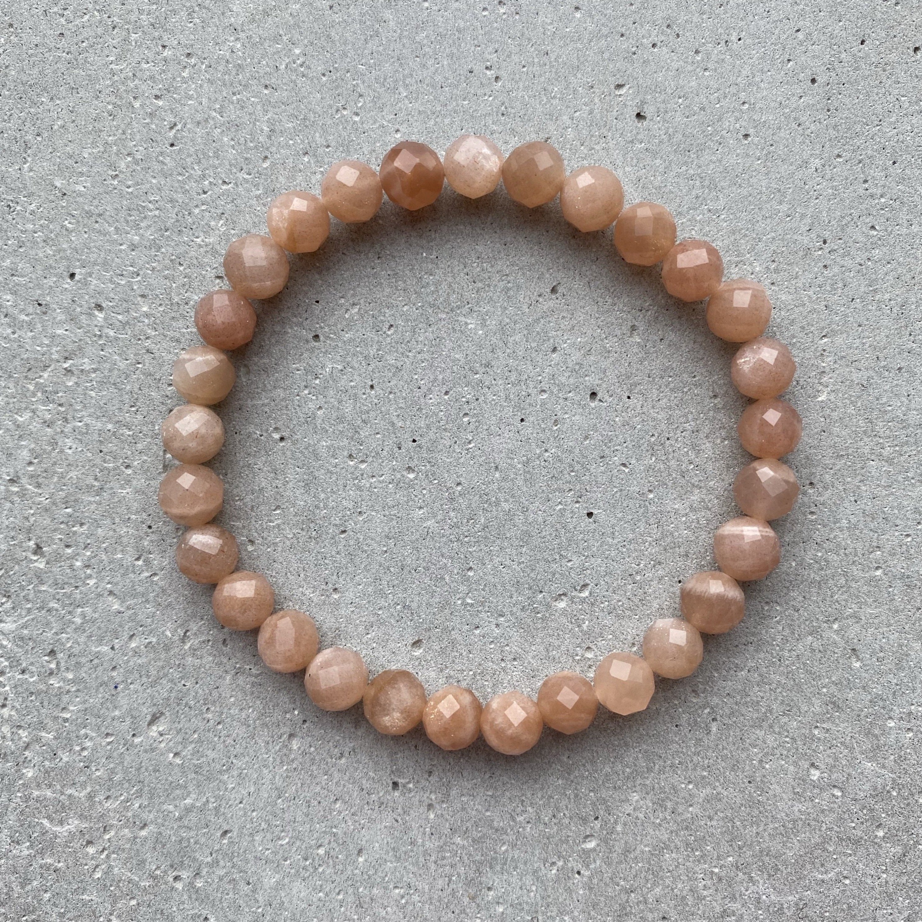 LIONESS Faceted Bracelet Sunstone 6 mm