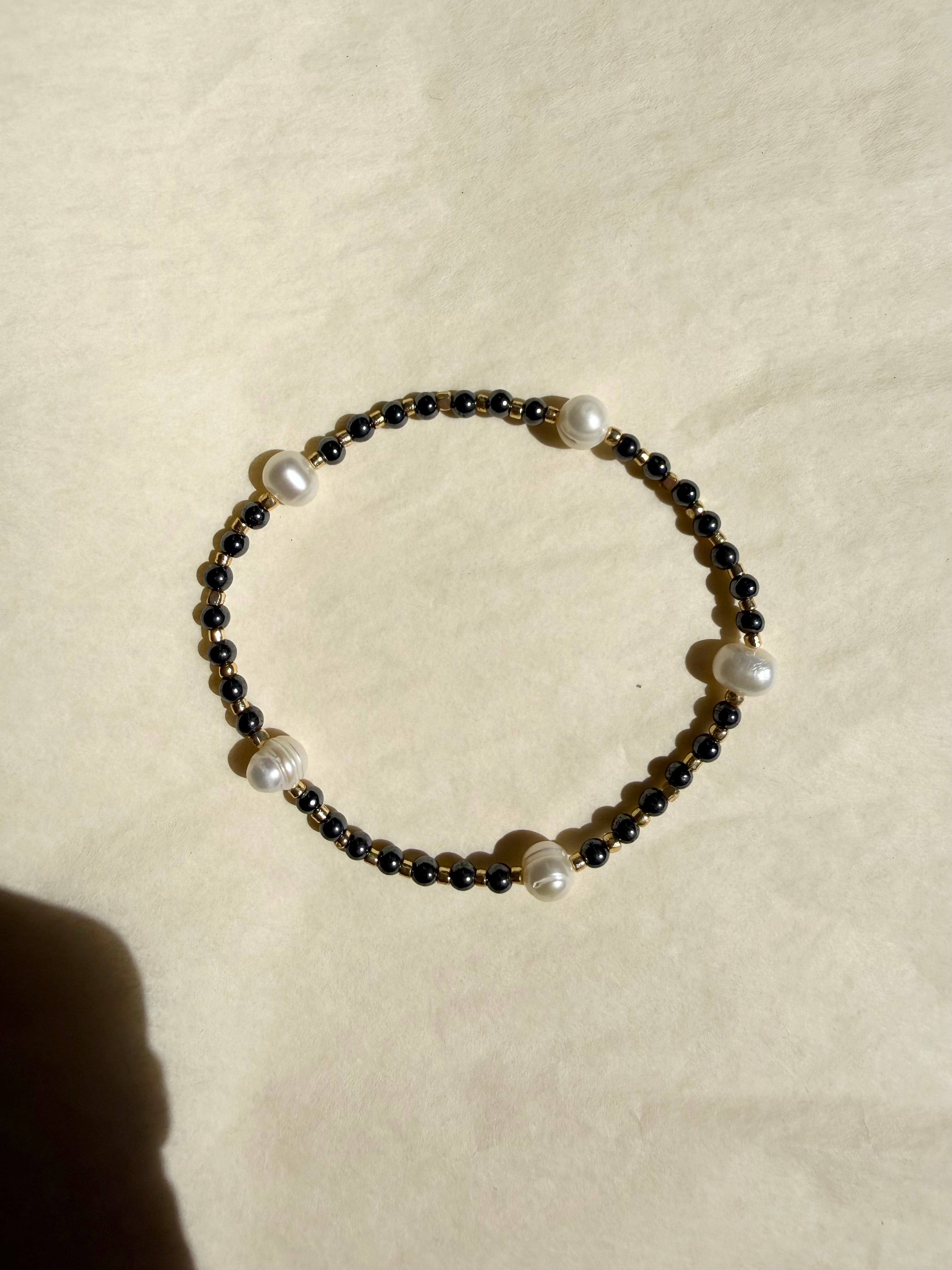 Galaxy Summer Edition Hematite and Pearls