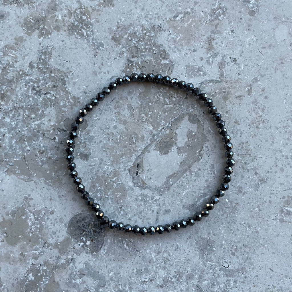 EARTHBOUND Hematite Faceted Bracelet 3mm
