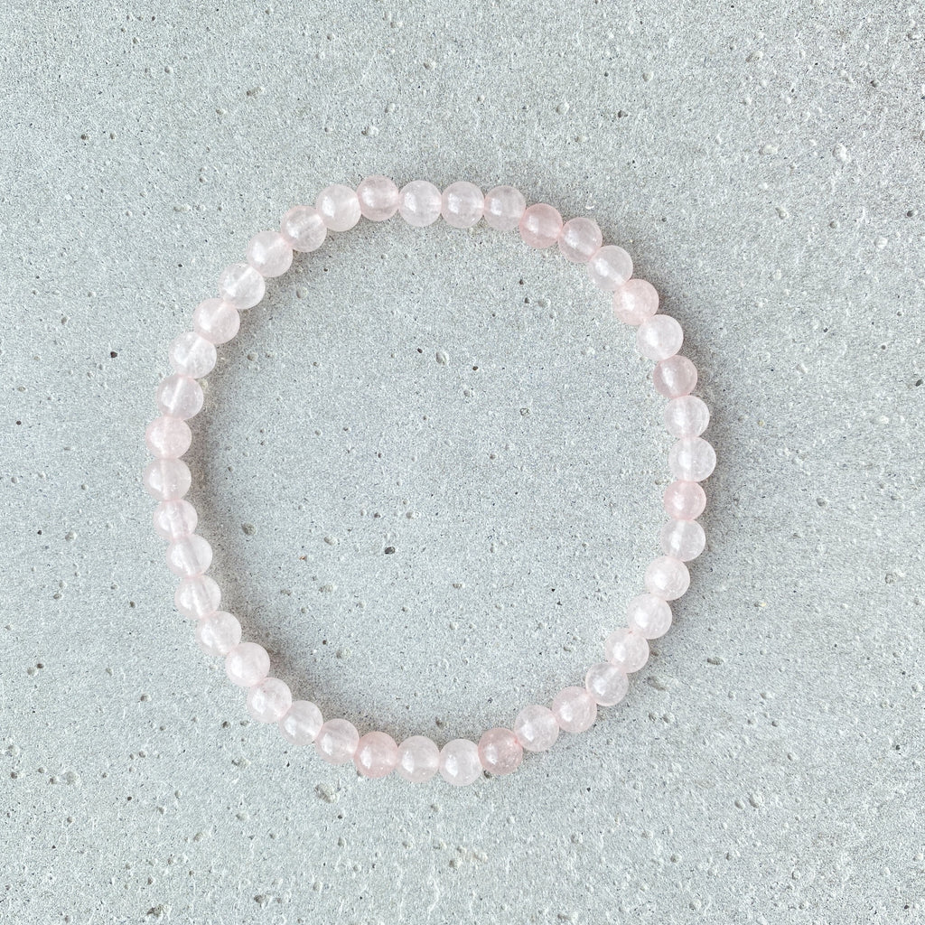 LOVE YOU. Rose Quartz Bracelet 4 mm