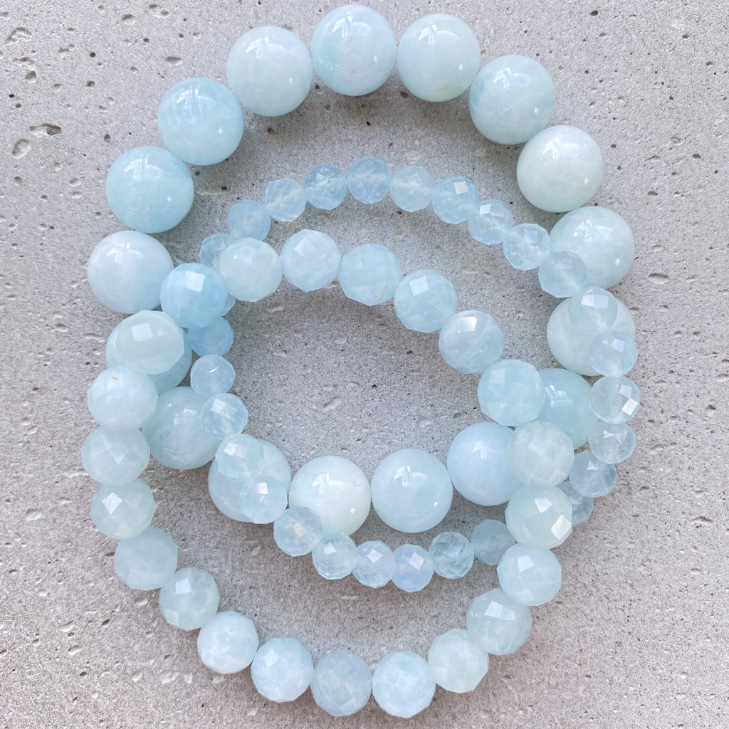 CHILL OUT. Faceted Bracelet Aquamarine 6mm