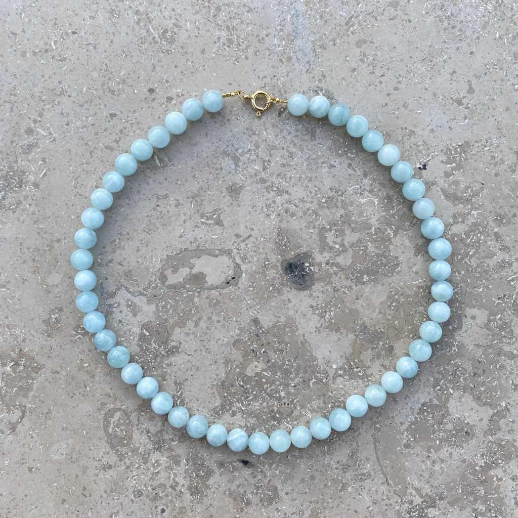 SEA CREATURE aquamarine necklace